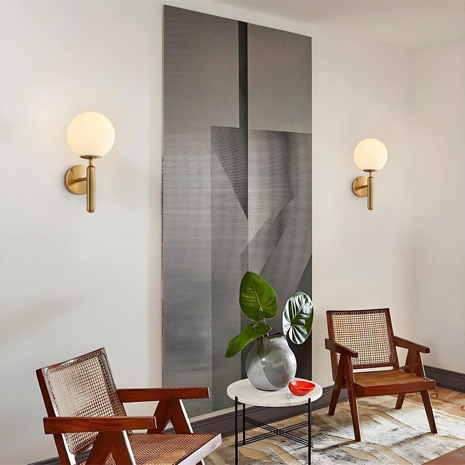 Glass Ball Wall Light