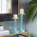Frosted Glass Candlestick (Set Of 2)