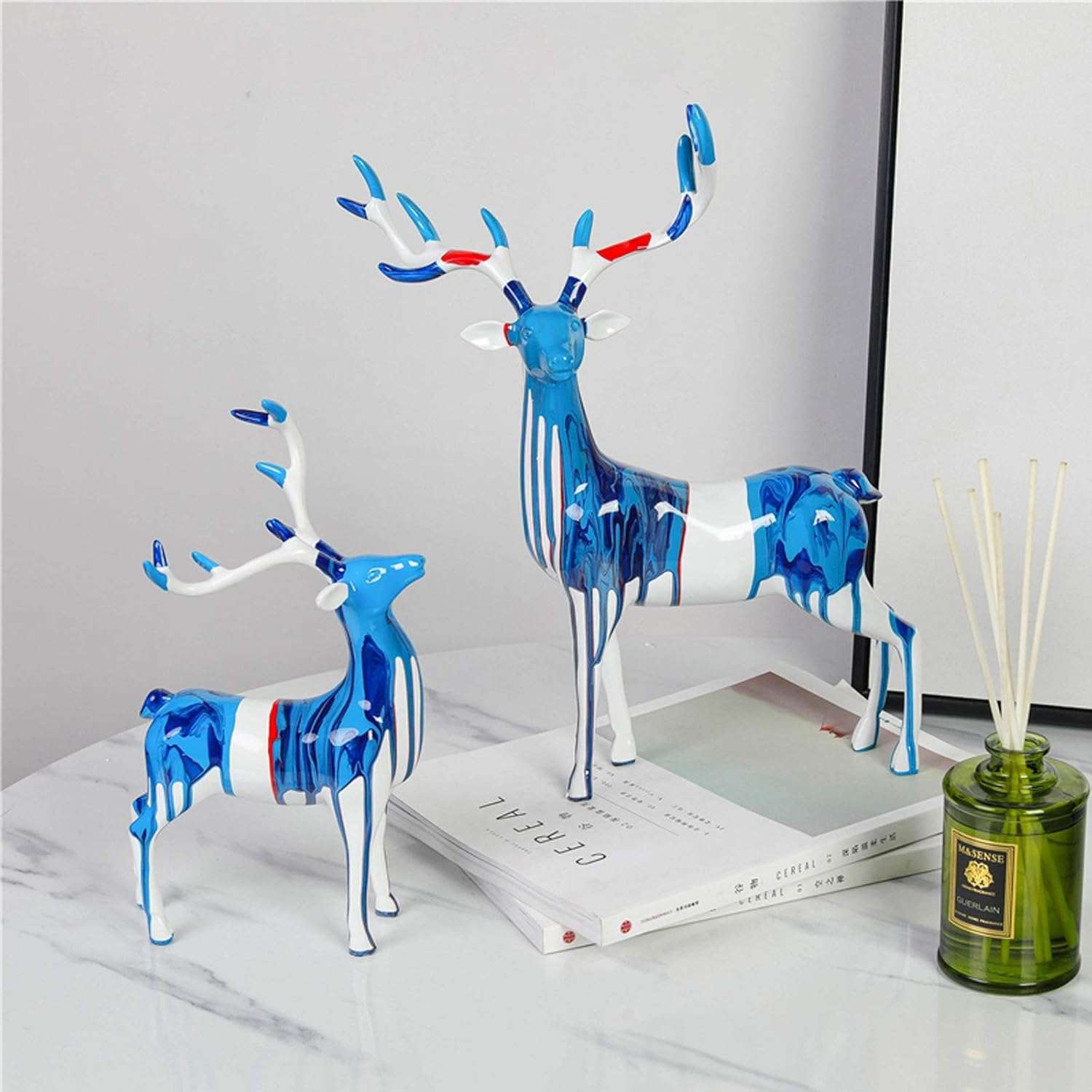 Reindeer Graffiti Showpiece (Set Of 2)