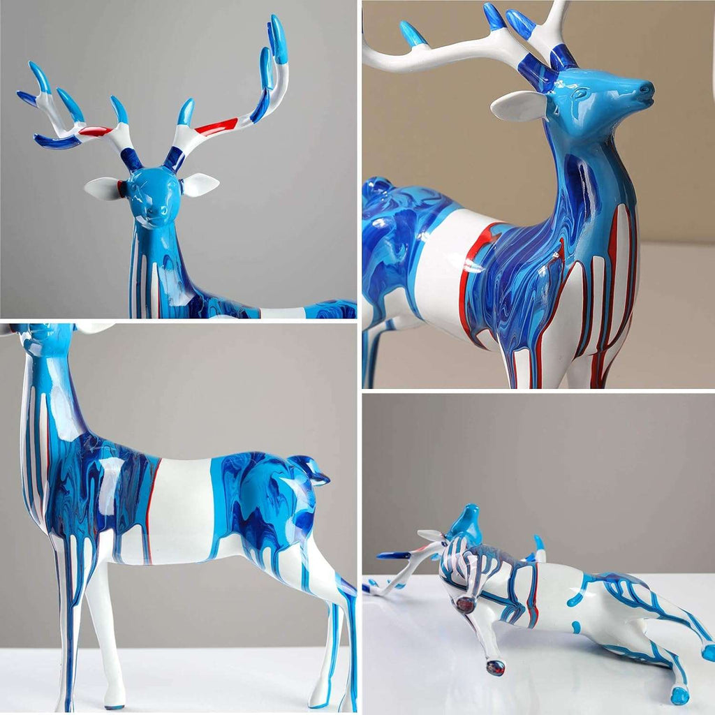 Reindeer Graffiti Showpiece (Set Of 2)