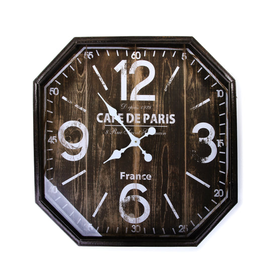 Octa Corners Rusted Wall Clock