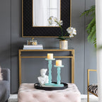 Frosted Glass Candlestick (Set Of 2)