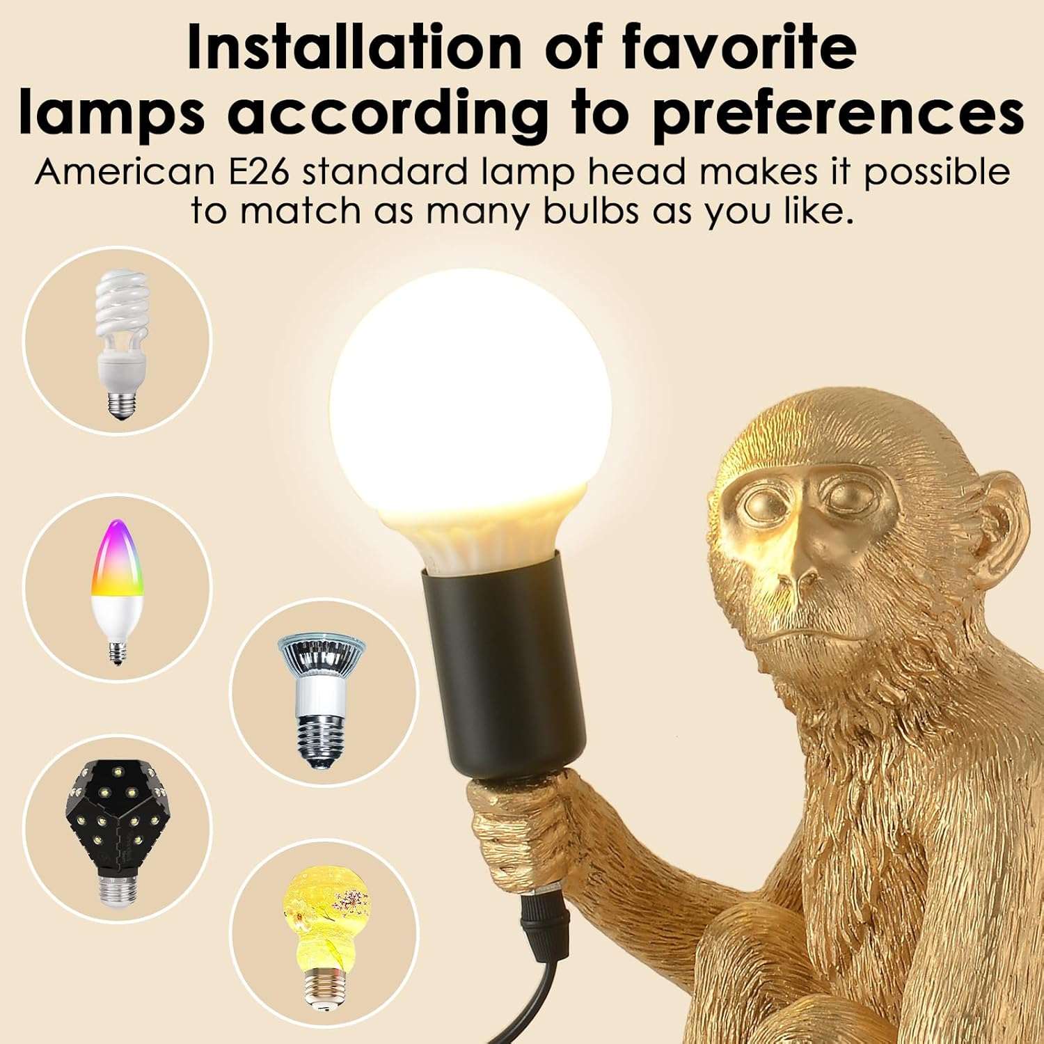 Monkey Table Lamp (Sitting)