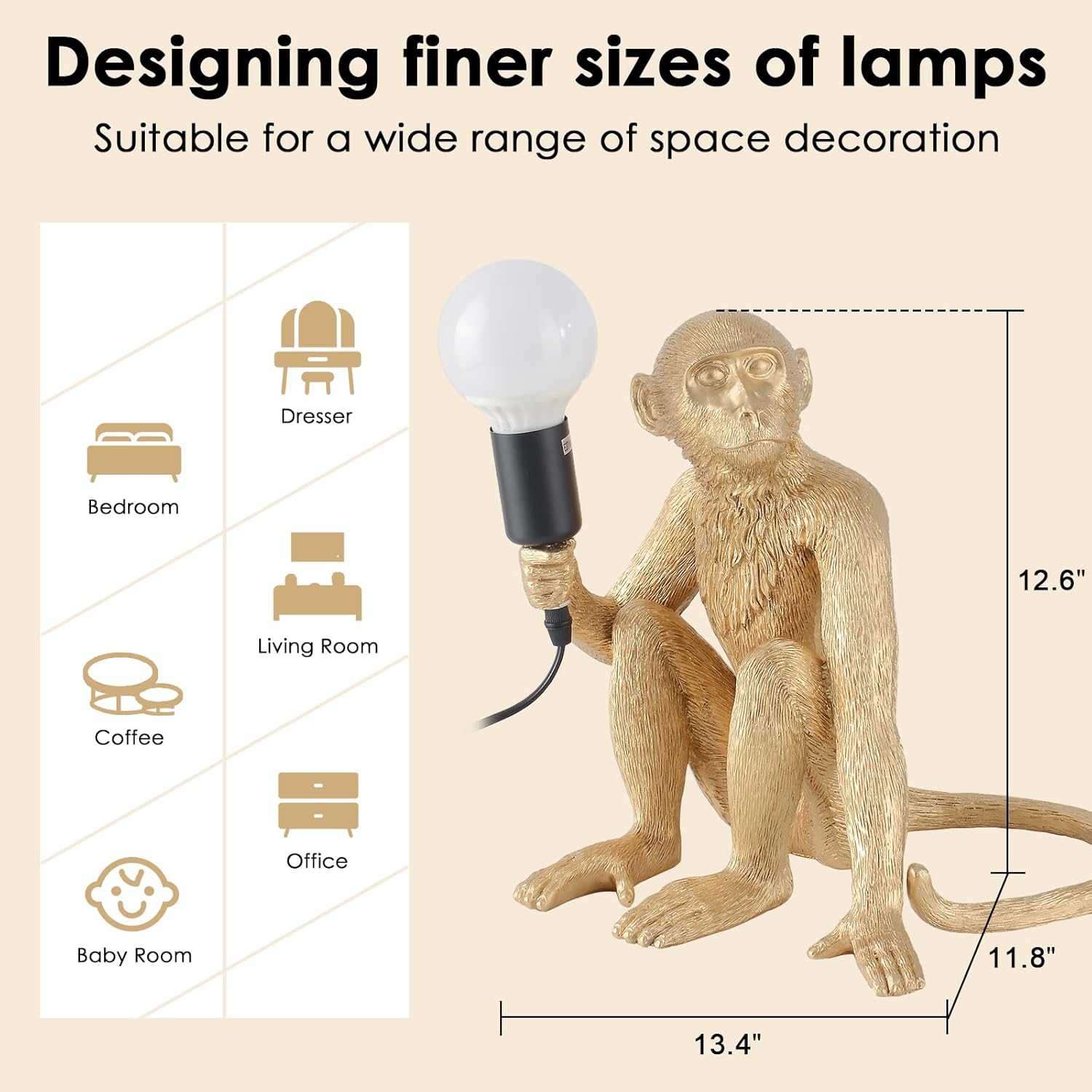 Monkey Table Lamp (Sitting)