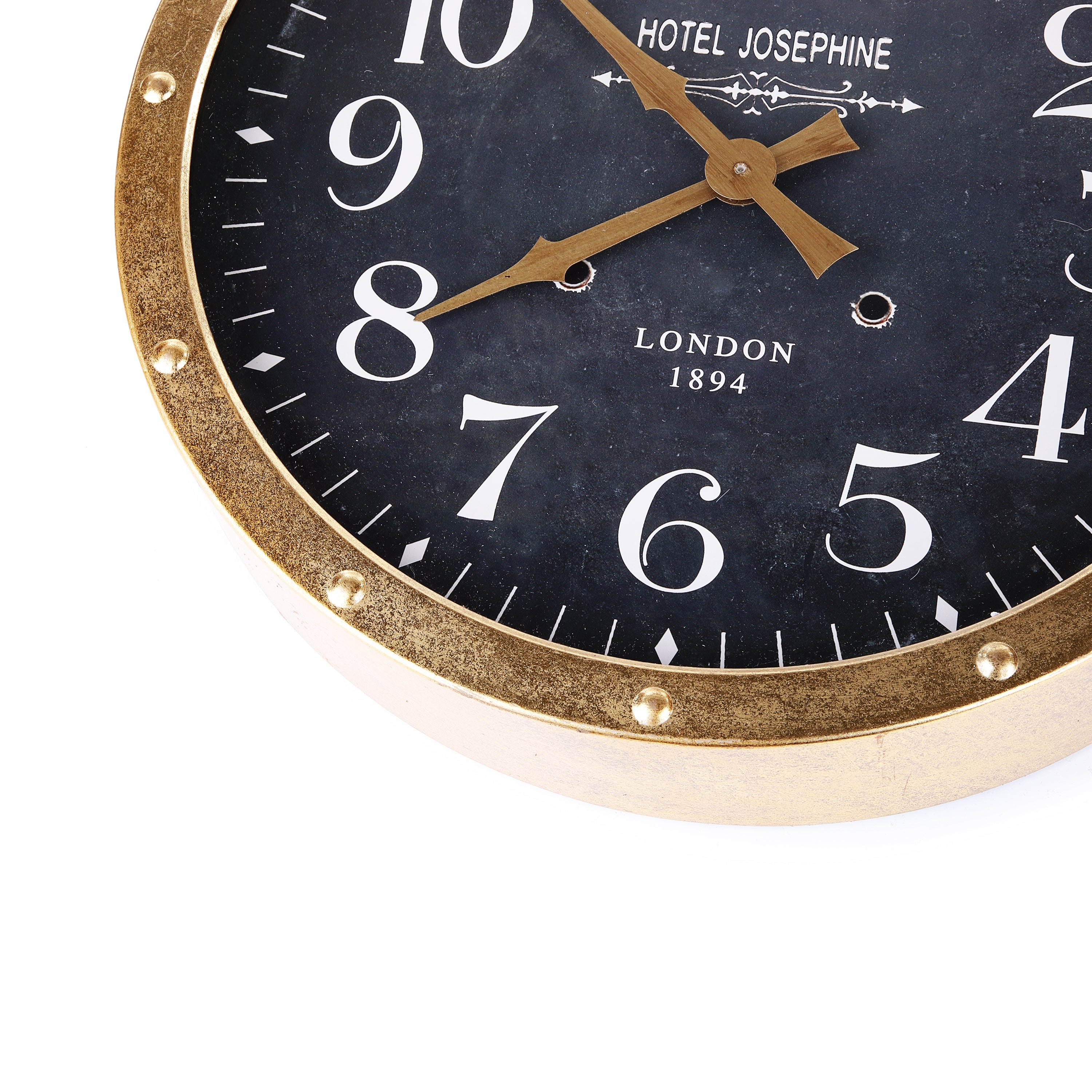 Golden Retro Wall Clock