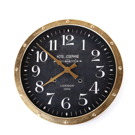 Golden Retro Wall Clock