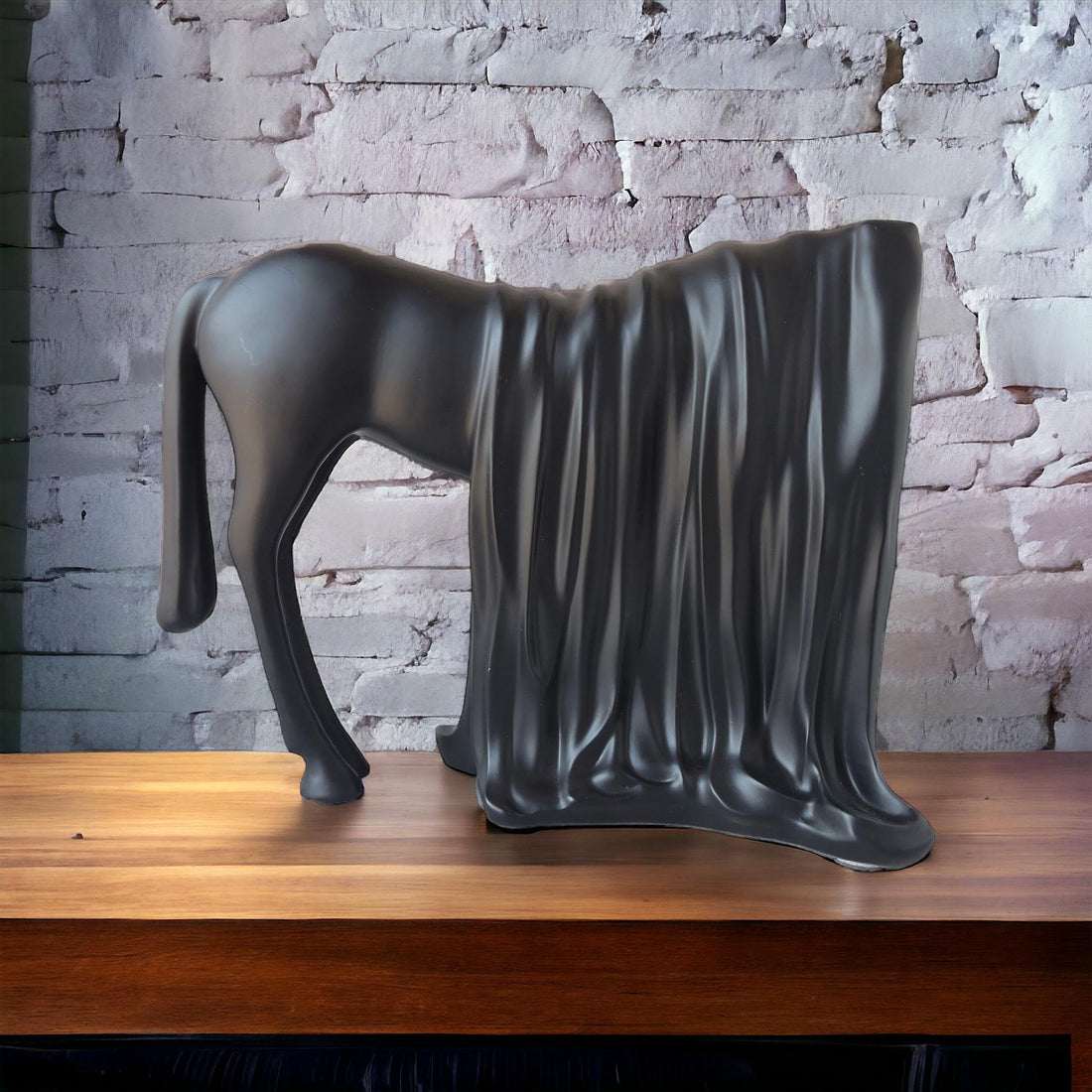 Draped Horse Sculpture