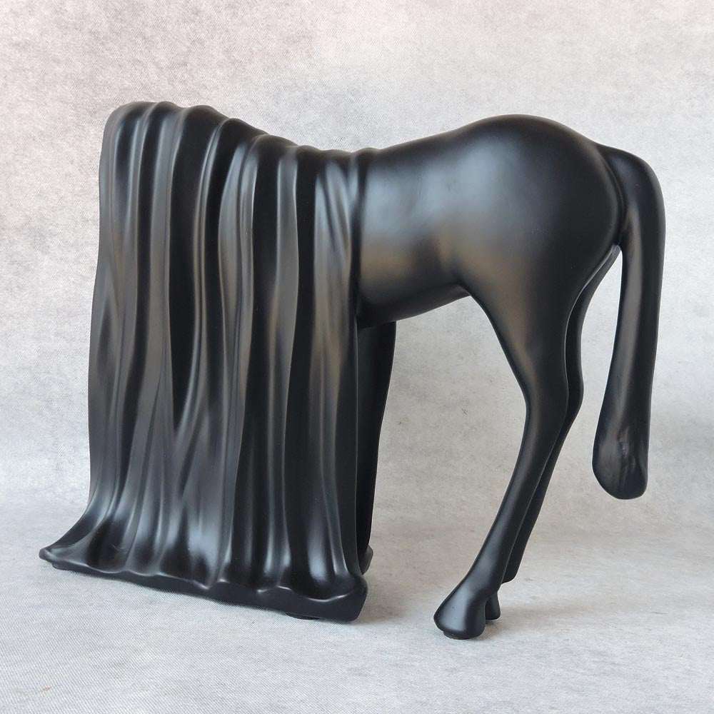 Draped Horse Sculpture