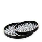 Black & White Block Tray Set
