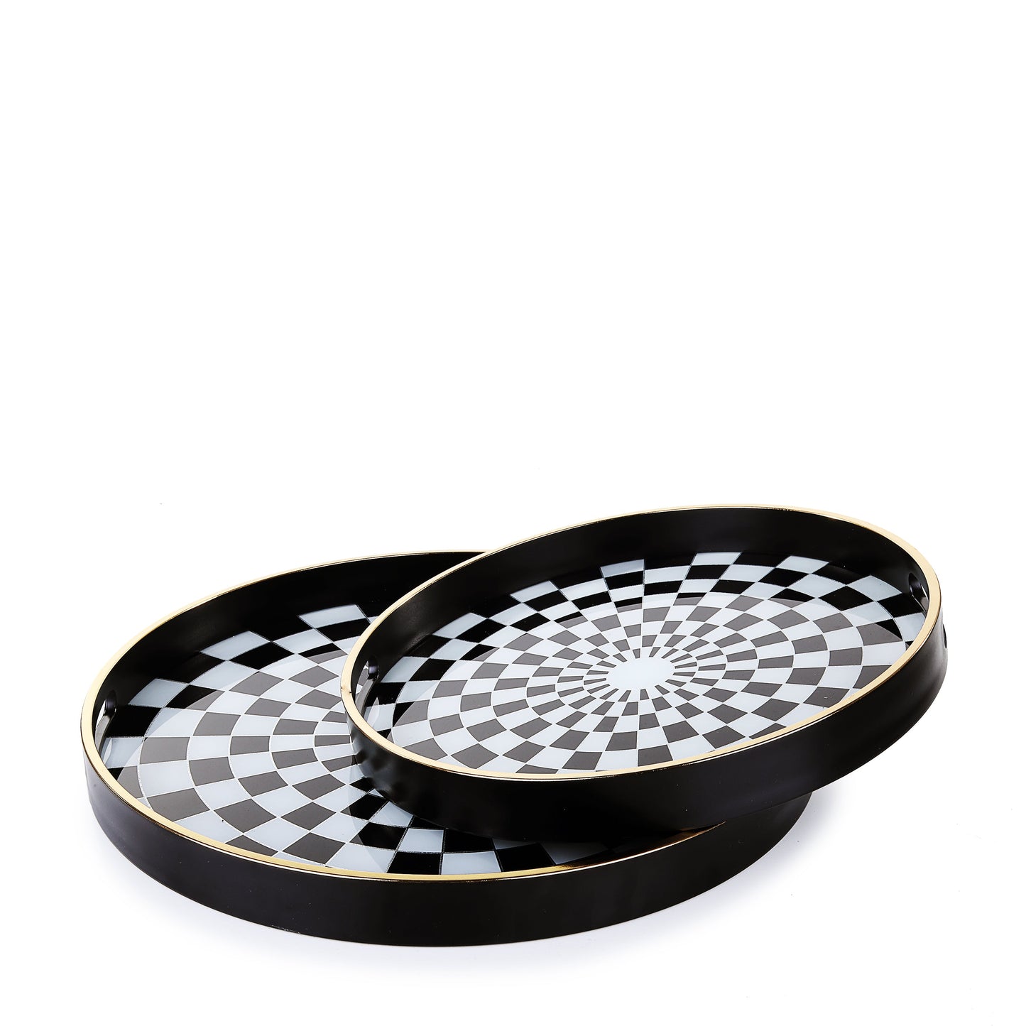 Black & White Block Tray Set