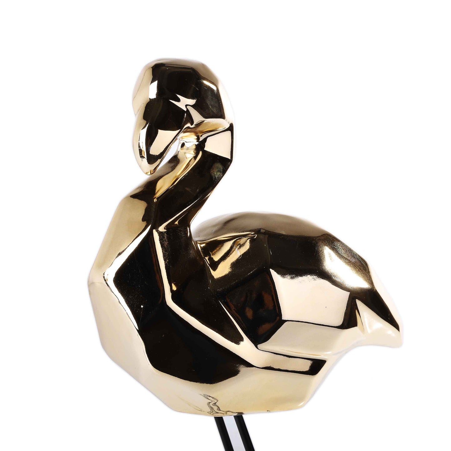 Golden Flamingo Statue