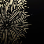 Black & Gold Flower Tray Set