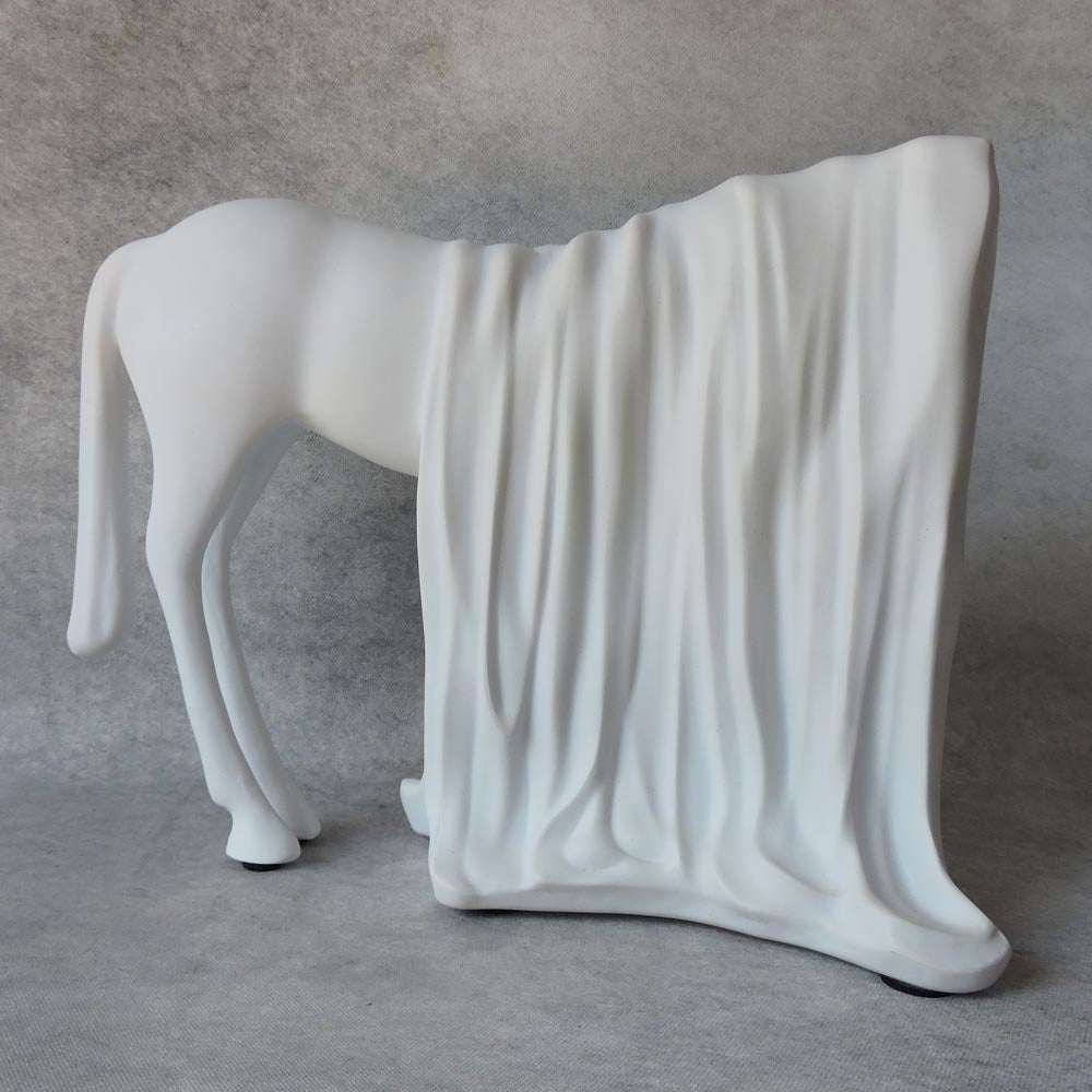 Draped Horse Sculpture