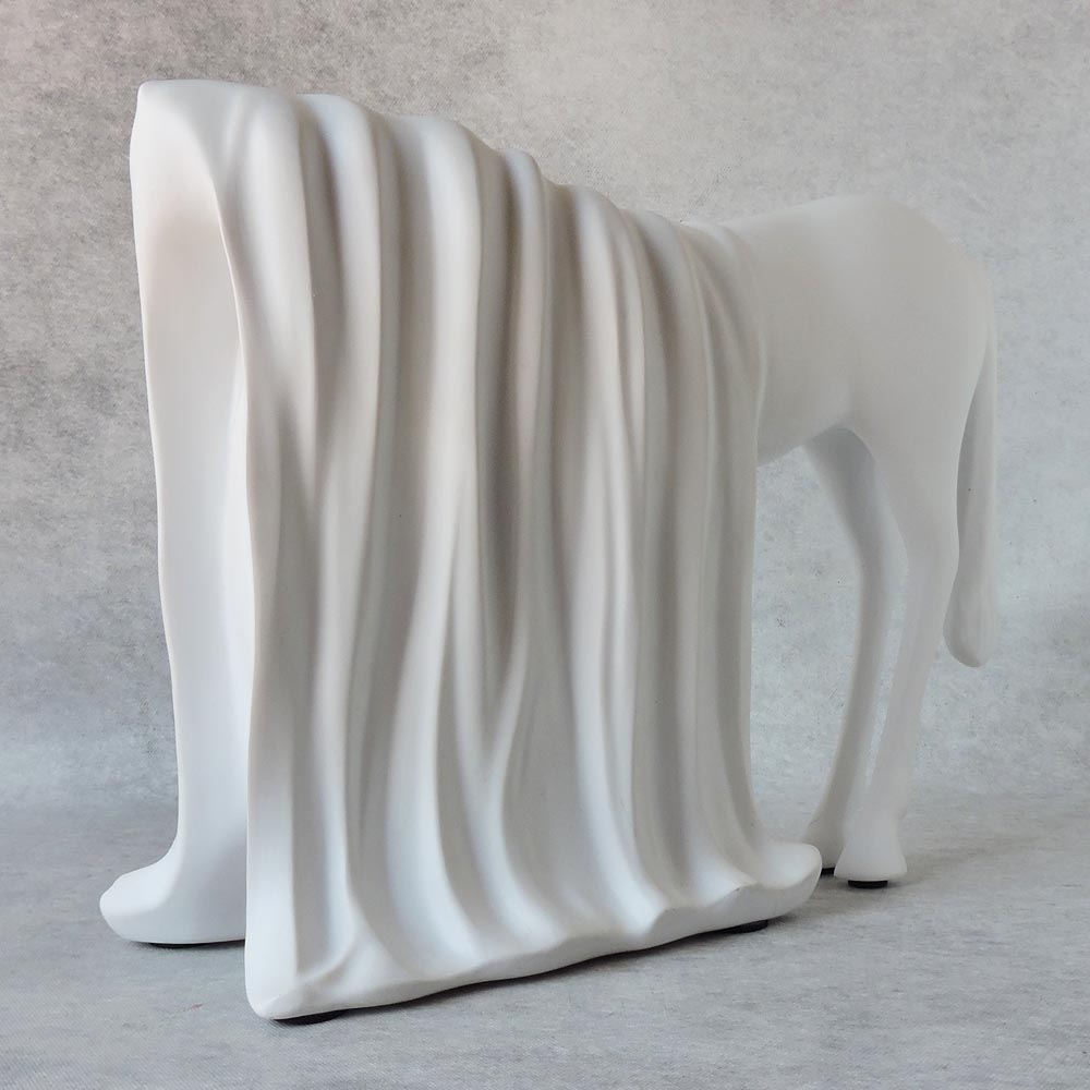 Draped Horse Sculpture