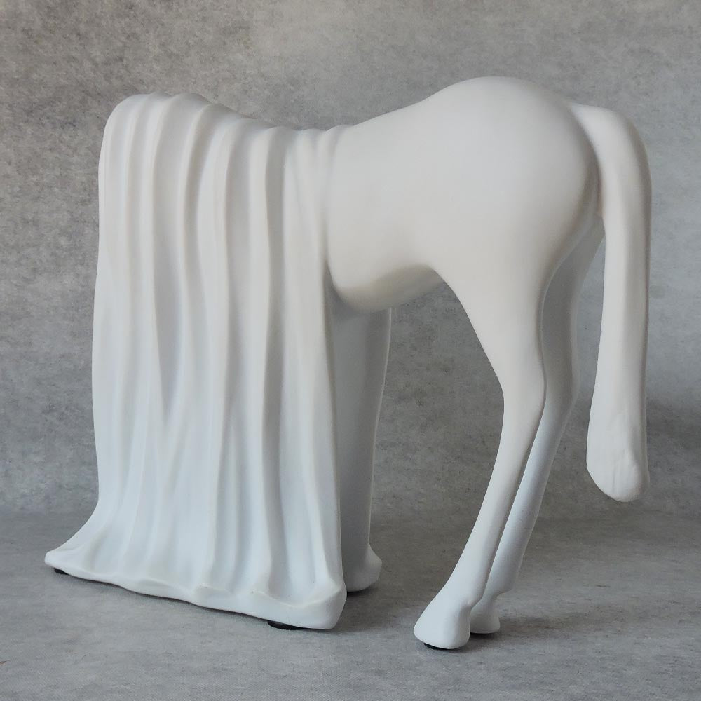 Draped Horse Sculpture