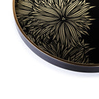 Black & Gold Flower Tray Set