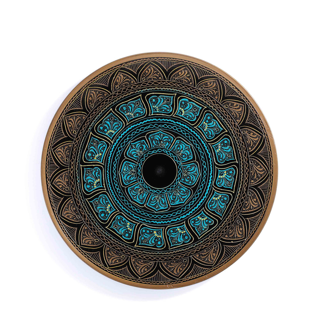 Wooden Carved & Pyrographic Plate