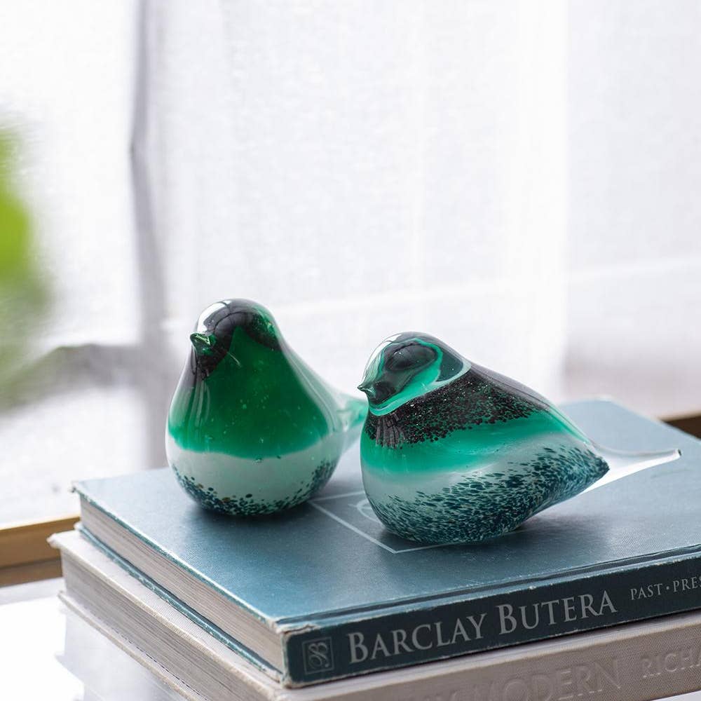 Blown Glass Birds (Set Of 2)