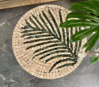 Leaf Mosaic Table (Beige & Green)