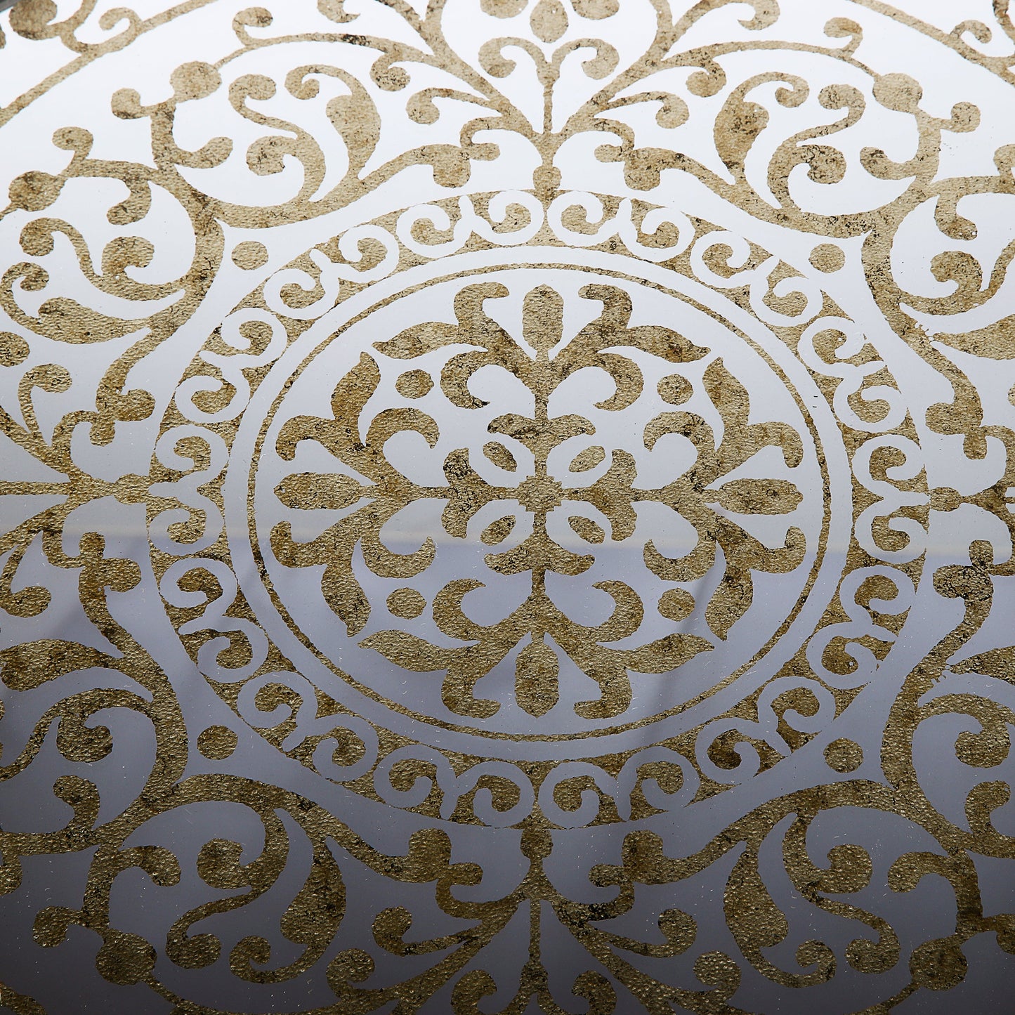 Gray & Gold Embroidered Tray Set