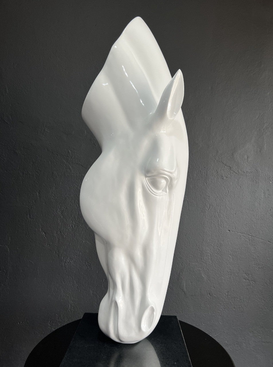 Ebony Horse Head Sculpture