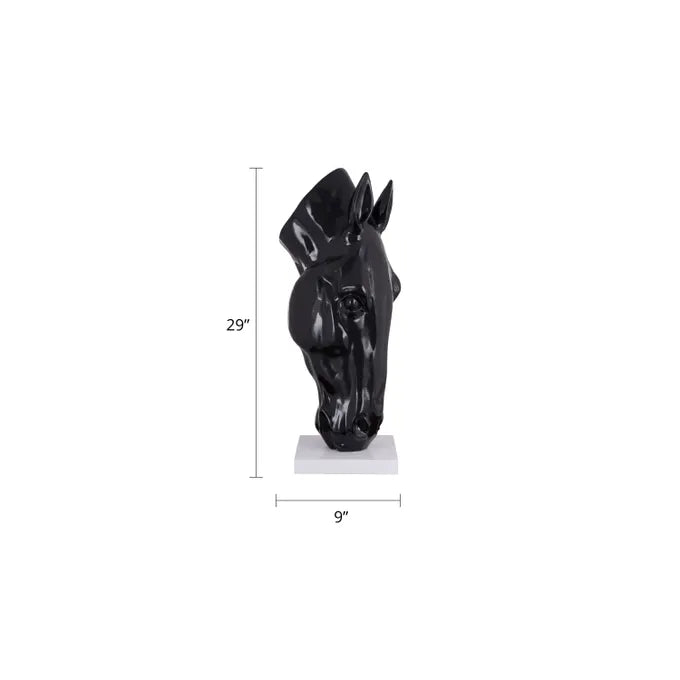 Ebony Horse Head Sculpture