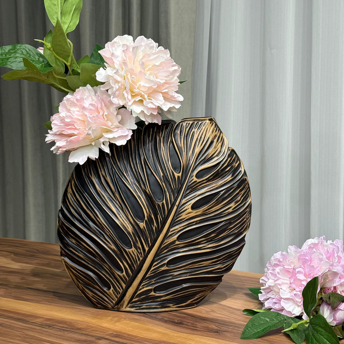 Vintage Leaf Vase II (Set Of 2)