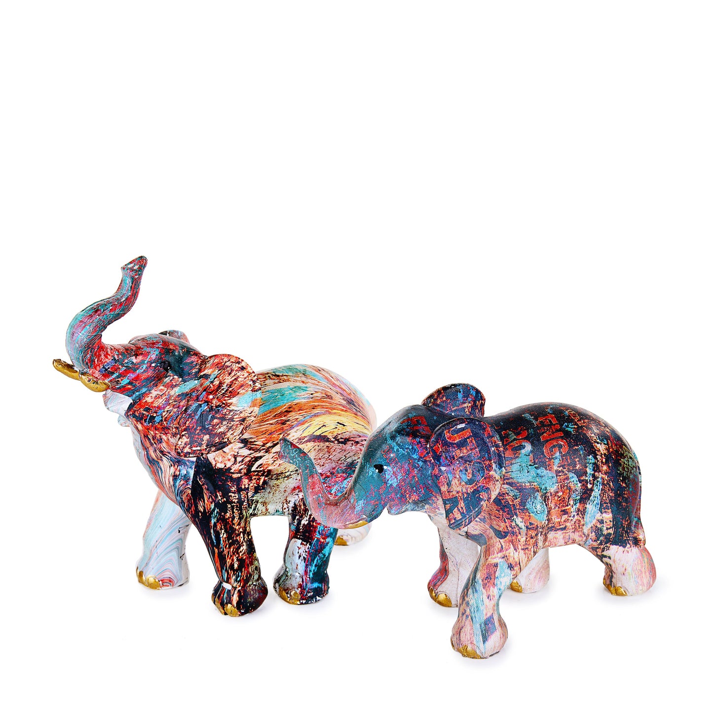 Multi Color Elephants ornament Set