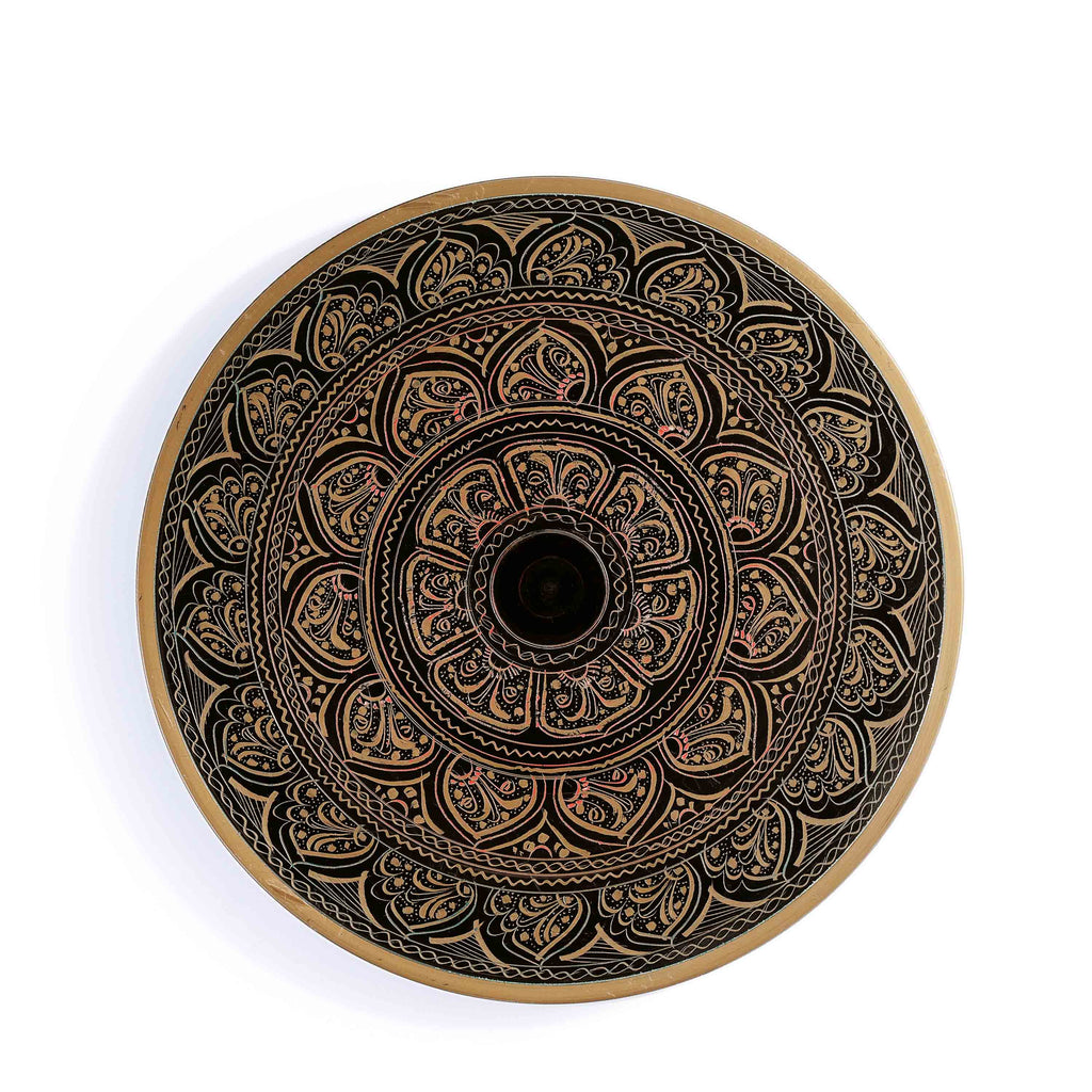 Wooden Carved & Pyrographic Plate
