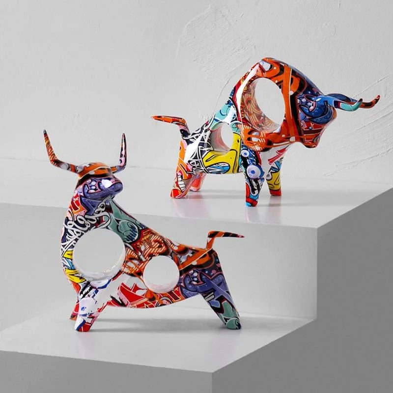 Bull Graffiti Statue