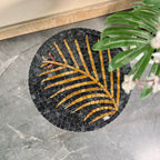 Leaf Mosaic Table (Black & Gold)