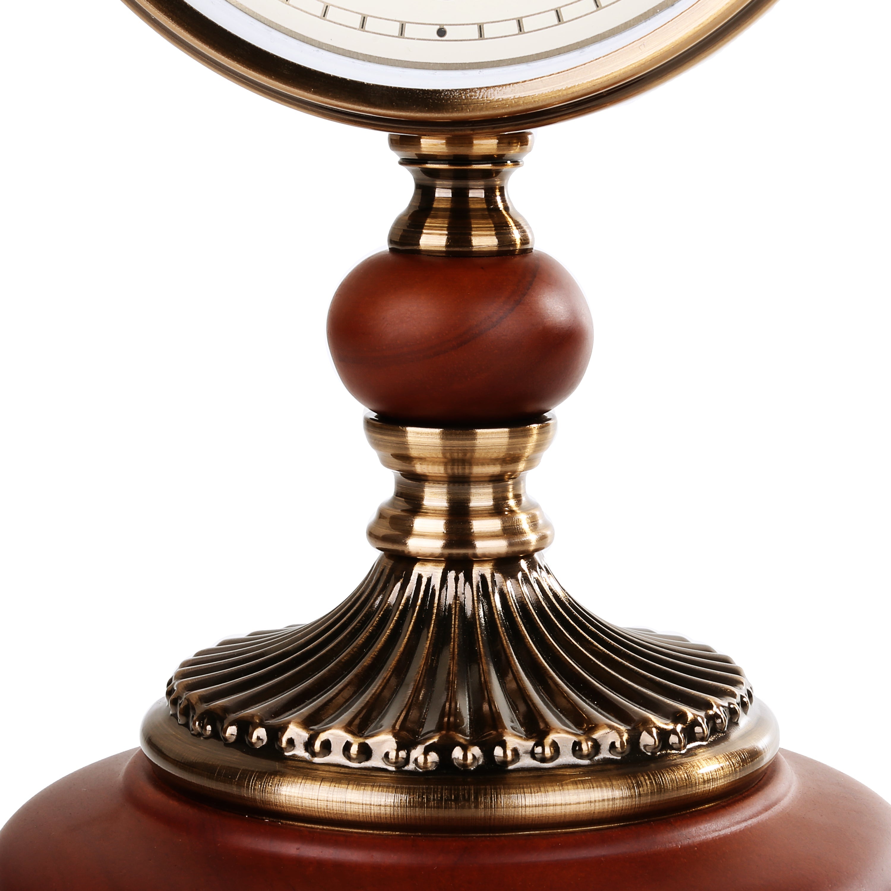 Royal Brass & Wood Table Clock