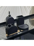 Stone Finish Curve Bathroom Set