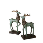 Green Deer Ornaments (Set of 2)