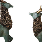 Green Deer Ornaments (Set of 2)