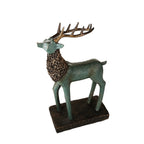Green Deer Ornaments (Set of 2)