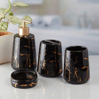Gold Abstract Design Bathroom Set
