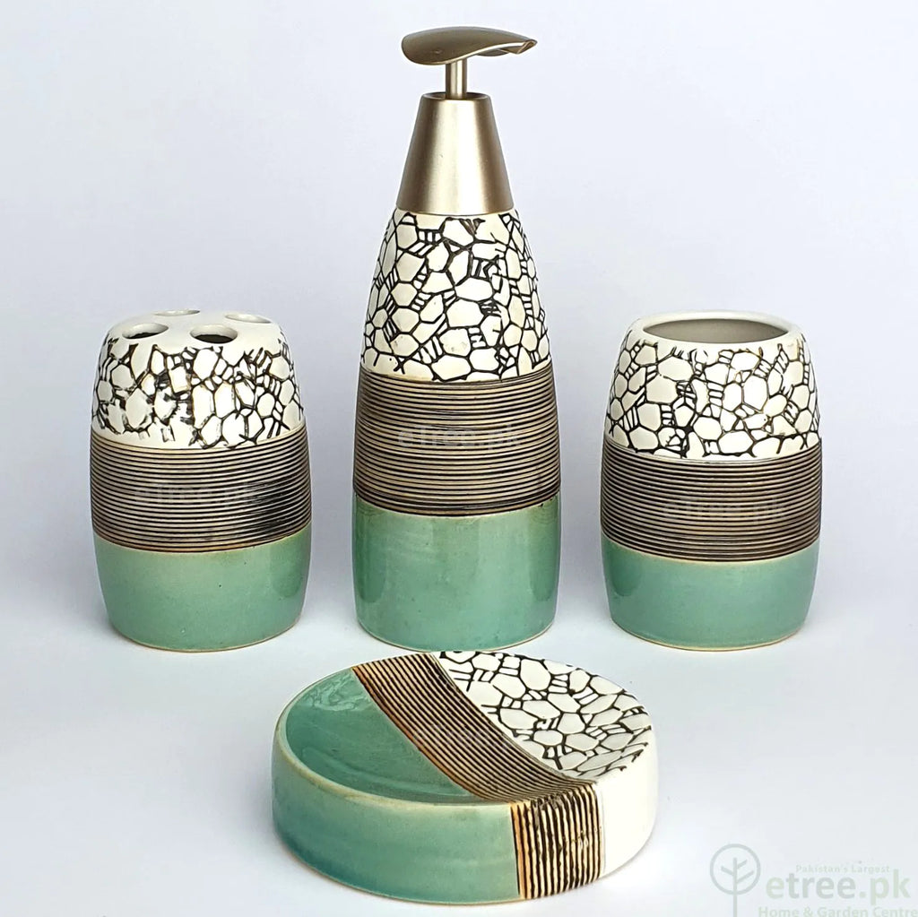 Pebble Creek Teal Bathroom Set