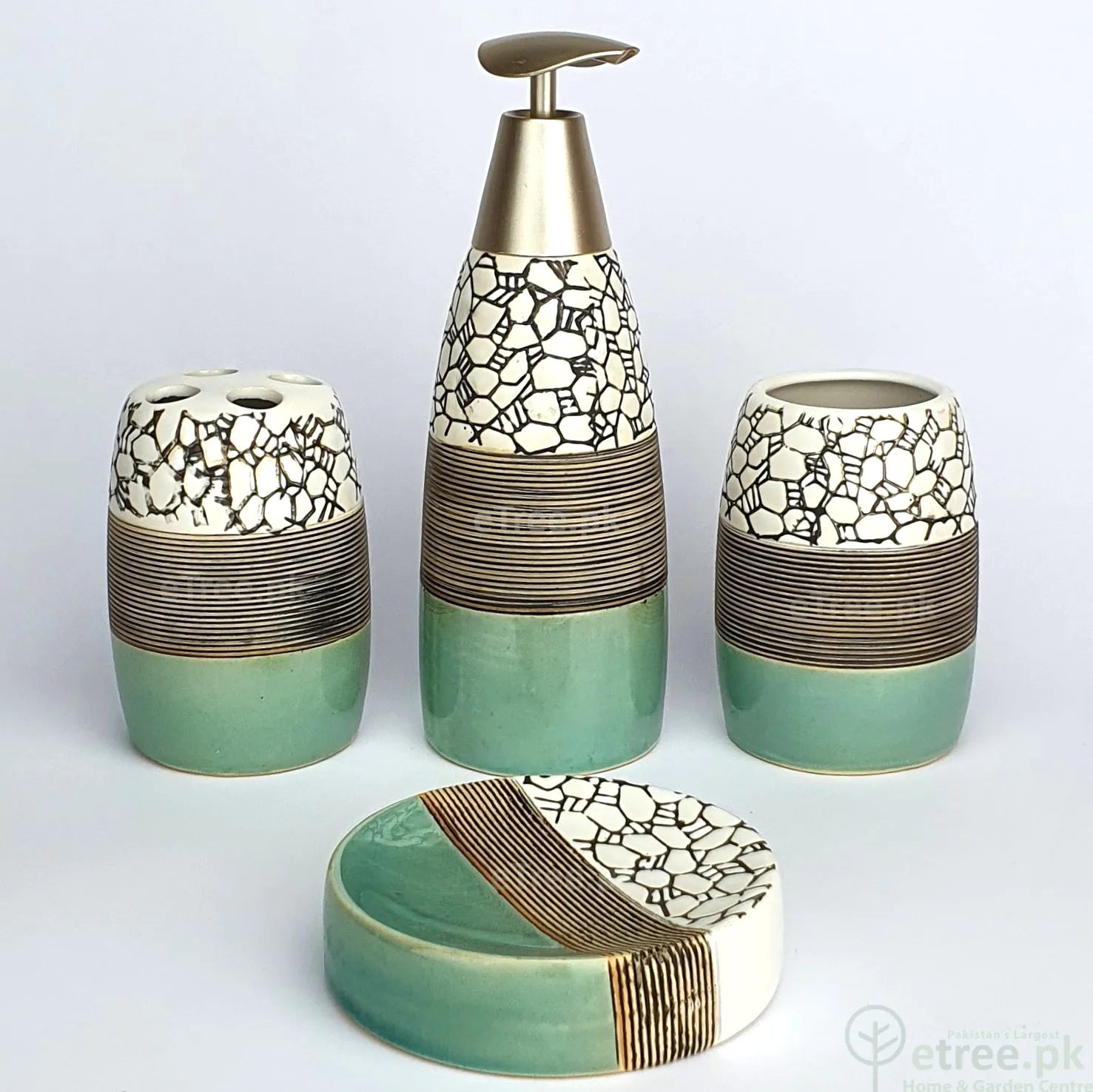 Pebble Creek Teal Bathroom Set