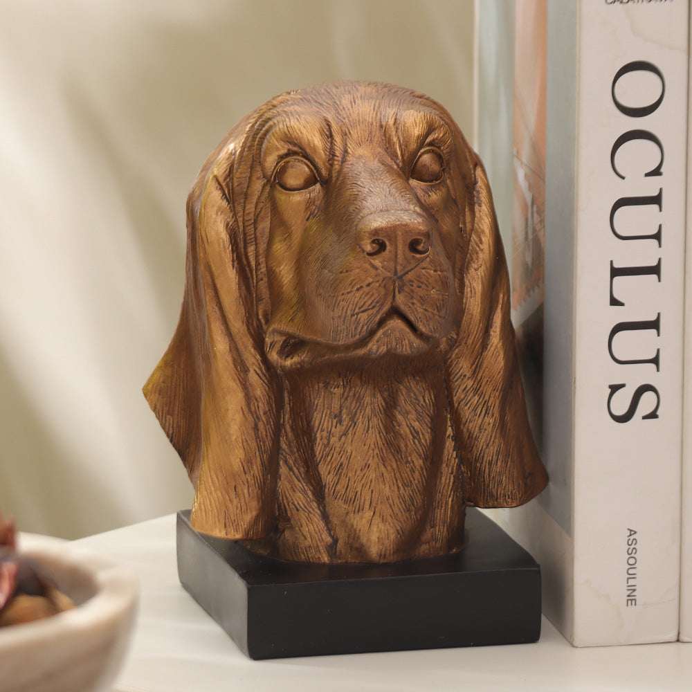 Dog Head Bookends