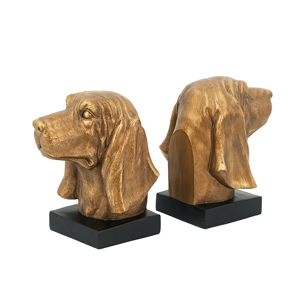 Dog Head Bookends