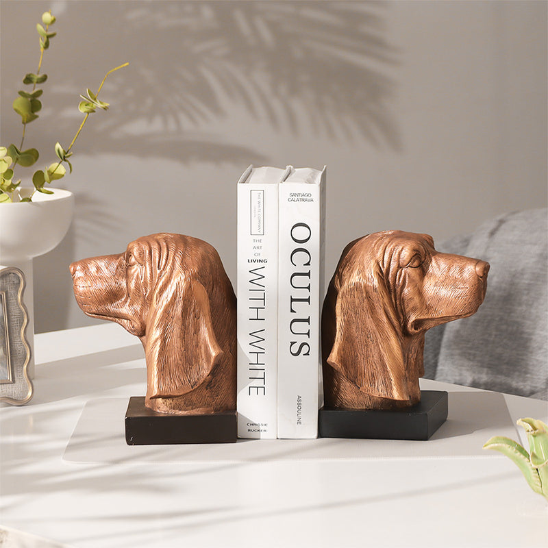 Dog Head Bookends
