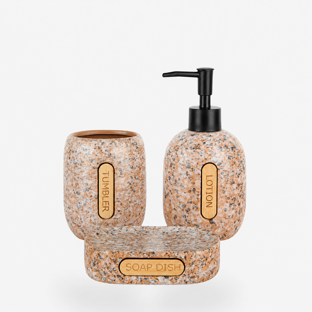 Dotted Pink Bath Set