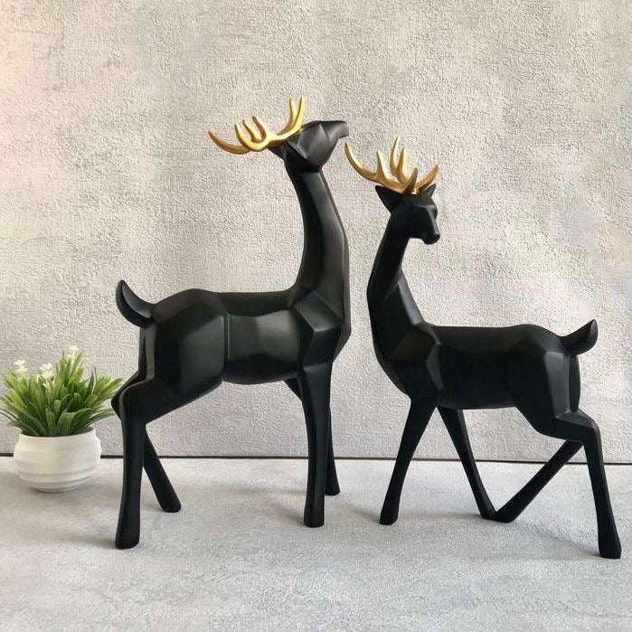Reindeer Art Showpiece II (Set Of 2)