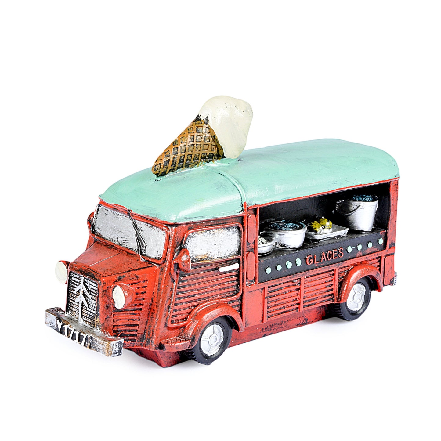 Old Fashion Ice-cream Decorative  Truck (Red)
