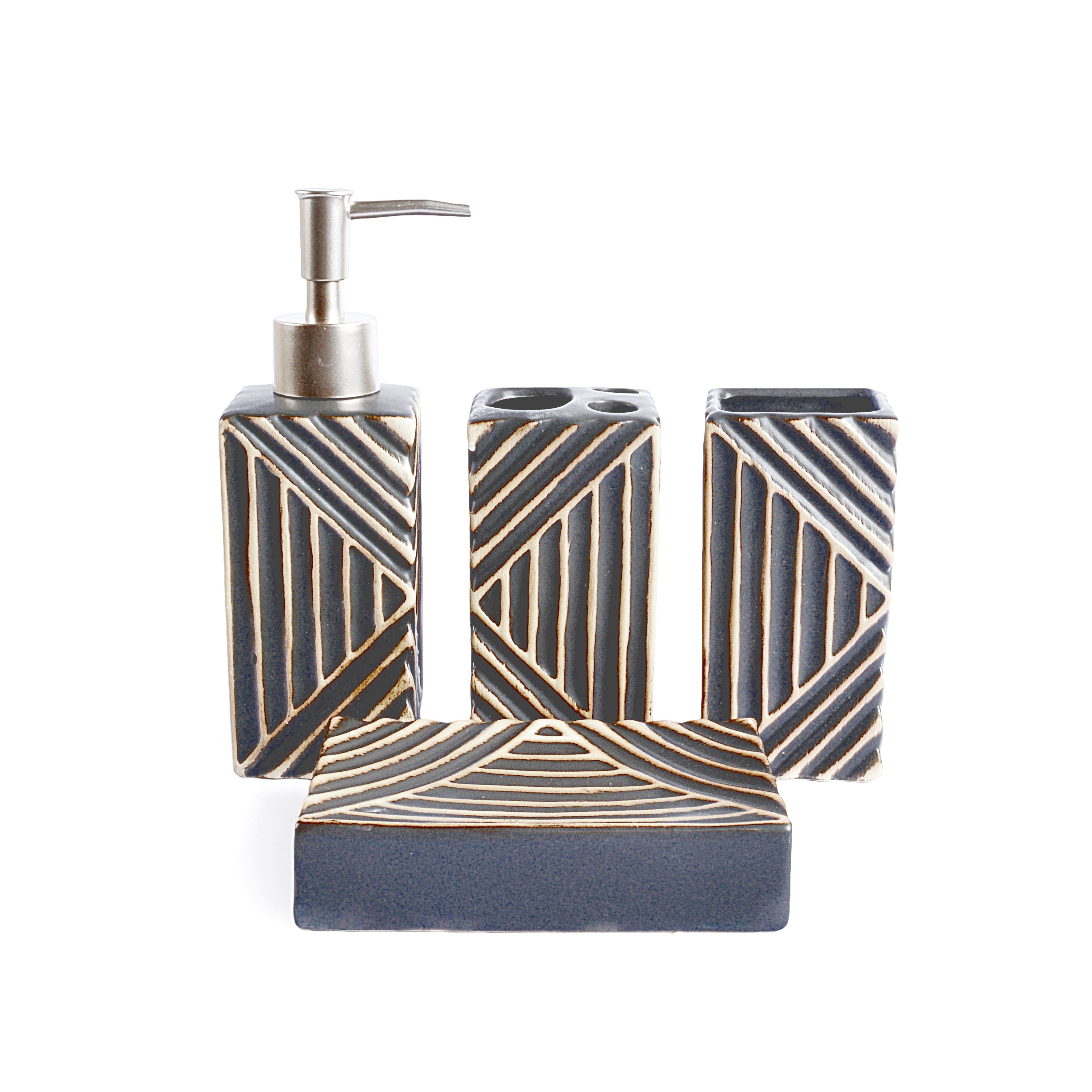 Triangle Texture Design Bath Set
