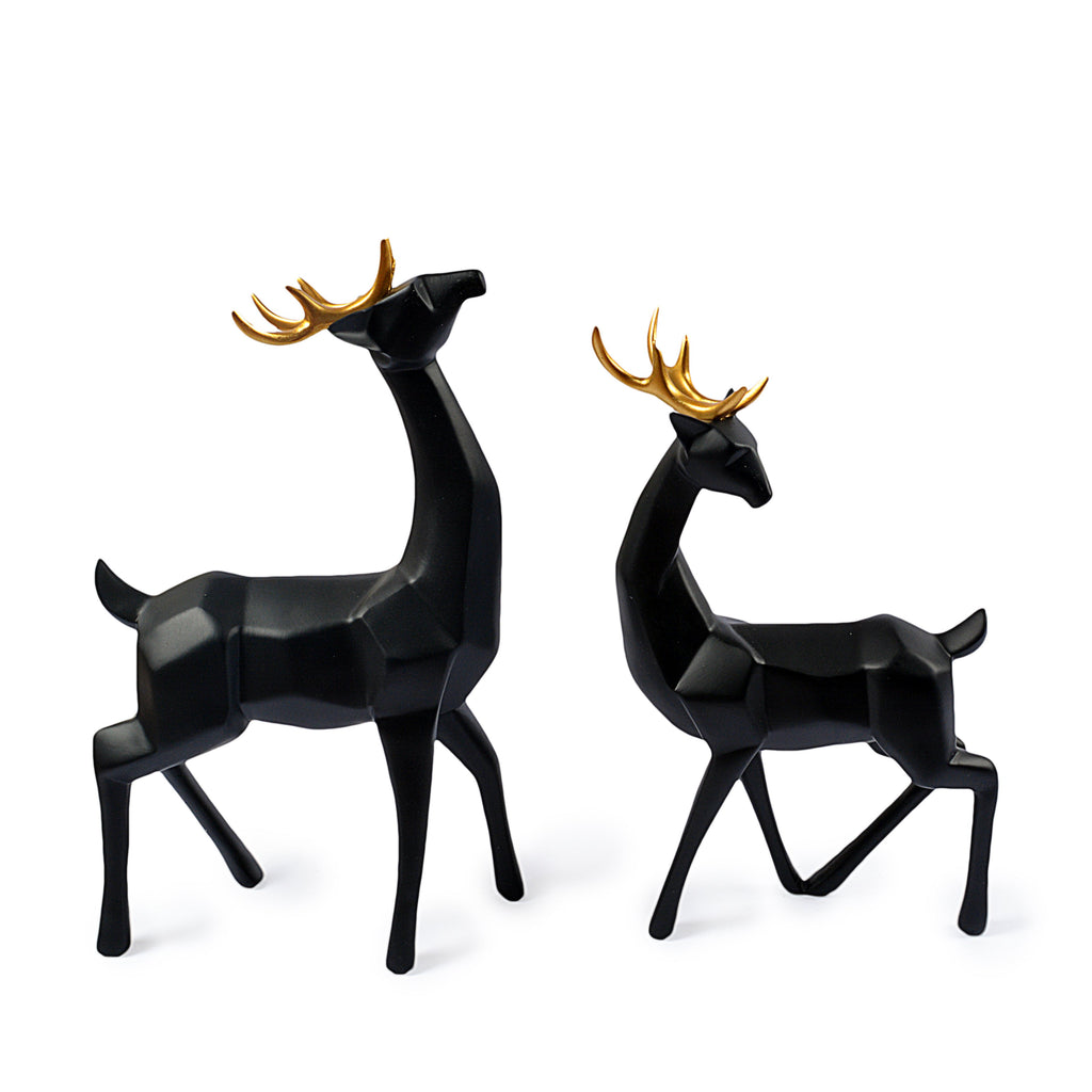 Modern Creative Deer Figurines (Black)