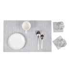 Braided Textured Plastic Place-mat With Costars (Set of 2)