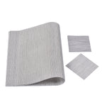 Braided Textured Plastic Place-mat With Costars (Set of 2)