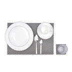 Braided Textured Plastic Place-mat with Costar  (Set of 2)